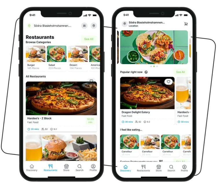 Food ordering mobile app design for restaurants