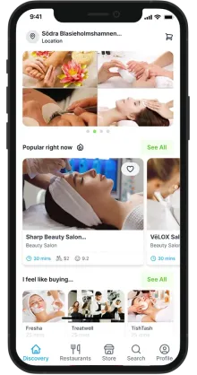 Beauty service customer mobile app