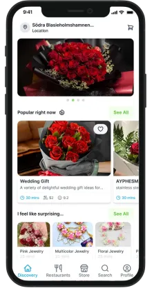 Flower delivery service mobile app