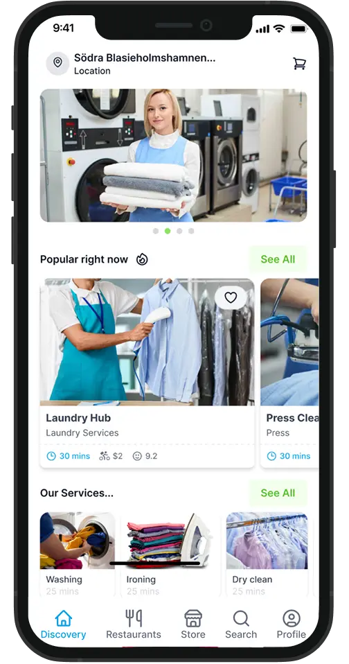 On-demand laundry service at your doorstep
